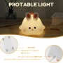 Нощна лед лампа заек Tilihome Rabbit LED Light - сладка заешка лампа, снимка 3
