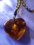 Гердан с кехлибар Сърце, снимка 3