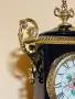 Изключително красив и изящен настолен часовник в класически френски стил (тип Севър / Sèvres), снимка 7