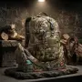 Военна тактическа раница 55L – водоустойчива, с MOLLE система и отделение за лаптоп, камуфлаж, снимка 4