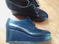 COS. Size 38 Шведски Кожени сини обувки, снимка 6