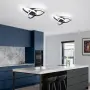 Модерна черна LED таванна лампа 30 W, 6500 K, 37 x 37 см, снимка 3