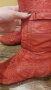 Дамски червени ботушки естествена кожа 39 номер, снимка 7