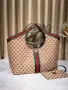 Gucci Луксозна Дамска Чанта С Монограм Зелено-Червена Лента И Несесер - Различни Цветове Код SEM-784, снимка 10