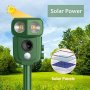 Нов ултразвуков водоустойчив LED репелент за животни лисици катерици слънчева енергия , снимка 3