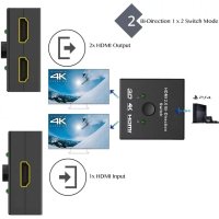 Двупосочен суич, сплитер, превключвател, удължител, HDMI, Ultra HD, 4K, снимка 6 - Друга електроника - 44286696