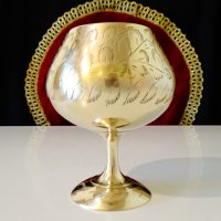 Старинна бронзова чаша за коняк,бренди. , снимка 2 - Антикварни и старинни предмети - 34568886