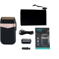Самобръсначка VGR V331 Shaver, Професионална, Двустранна, Безжична, USB зареждане, Черен, снимка 1 - Машинки за подстригване - 39626457