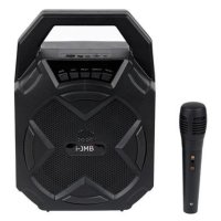 Караоке Bluetooth тонколона, преносима с микрофон и LED 10W 20.5x11.5x30.5 cm, снимка 1 - Караоке - 41904694