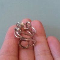 Сребърен пръстен плетеница, снимка 1 - Пръстени - 35839637