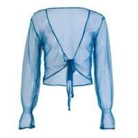 Къса тюлена блуза цвят петрол 3611, снимка 1 - Други - 40629774