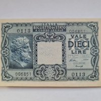 ITALY 🇮🇹 WW2 🇮🇹  10 LIRE 1944 , снимка 1 - Нумизматика и бонистика - 38625673