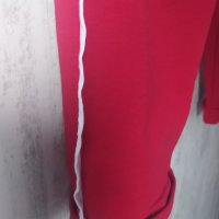 Червен панталон с бял кант , снимка 2 - Панталони - 40635741