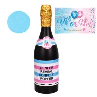 Парти бутилка с конфети "BOY or GIRL" /сини конфети/, снимка 1 - Декорация за дома - 41805753