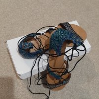 Интересни сандали с връзки около крака, снимка 4 - Сандали - 35782483