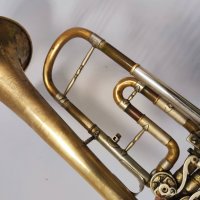 WELTKLANG Vintage Rotary Trumpet DDR - Ротари Б Тромпет  /ОТЛИЧЕН/, снимка 7 - Духови инструменти - 44257492