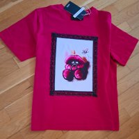 Дамска розова тениска., снимка 1 - Тениски - 44492441