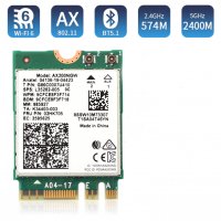 Нова ДвуБандова Wi-Fi 6 Карта Intel AX200 NGFF M.2 802.11ax 3000Mbps Bluetooth 5.0, MU-MIMO, снимка 1 - Части за лаптопи - 34113108