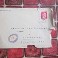 Пощенски плик 3 райх марка Хитлер, снимка 1 - Колекции - 36098668