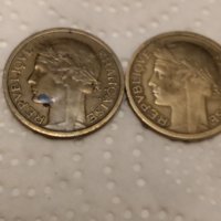 2бр. Монети 1 франк 1935 г.Франция, снимка 4 - Нумизматика и бонистика - 42207967