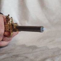 Стар френски кремъчен пистолет за украса, снимка 7 - Антикварни и старинни предмети - 42122793
