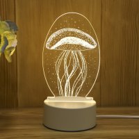 Холограмна 3D LED нощна лампа, снимка 2 - Други - 42711881