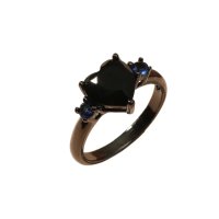 Дамски пръстен с черно злато, снимка 3 - Пръстени - 41222207