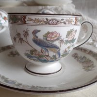 WEDGWOOD Kutani crane  чаши за кафе/ чай , снимка 1 - Сервизи - 38646374