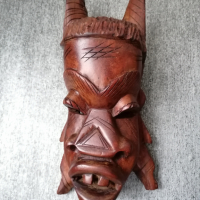Африканска племенна статуетка от екзотична  дървесина, снимка 3 - Статуетки - 36343346