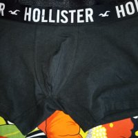 Hollister L-Мъжки черен памучен боксер , снимка 5 - Бельо - 41545416