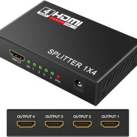 HDMI V1.4 сплитер 1080P 3D, поддръжка на 3D Full HD 1080P резолюция (1 вход към 4 изхода), снимка 1 - Стойки, 3D очила, аксесоари - 40531912