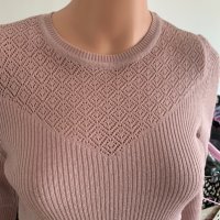 Дамска блуза в нежно розово размер М, снимка 4 - Блузи с дълъг ръкав и пуловери - 40660416