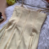 Жълта официална дълга рокля, снимка 4 - Рокли - 41147422