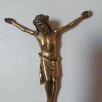 Стар метален кръст , Исус Христос 12х11см, снимка 1 - Други ценни предмети - 41394245