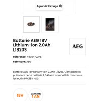 AEG L1820S PRO Lithium-ion - Акумулаторна батерия 18V 2.0Ah с индикатор, снимка 5 - Други инструменти - 41473189