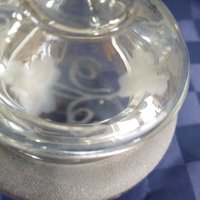Старинна стъклена бомбониера, снимка 6 - Сервизи - 39880691