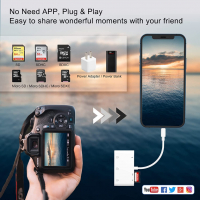 Нов Адаптер за телефон, камера 6 в 1 SD TF четец на карти USB устройства, снимка 5 - Чанти, стативи, аксесоари - 36148827