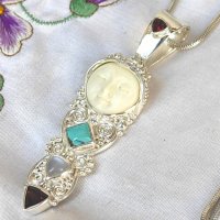 Уникален Сребърен Марков Vintage Медальон SAJEN Jewelry от Остров Бали, снимка 3 - Колиета, медальони, синджири - 42573034
