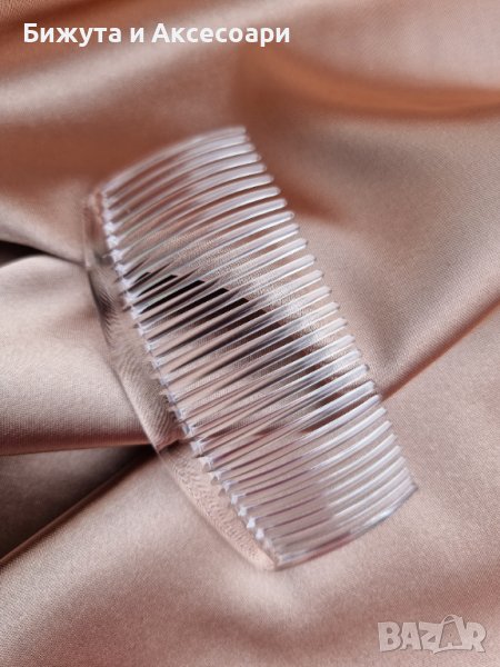 Бял силиконов гребен-шнола за коса , снимка 1