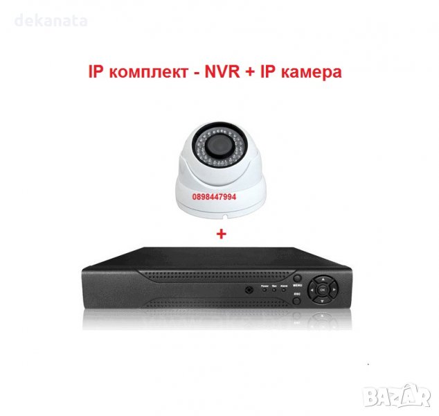 IP комплект  пакет за видеонаблюдение 8 канален NVR DVR + IP камера, снимка 1