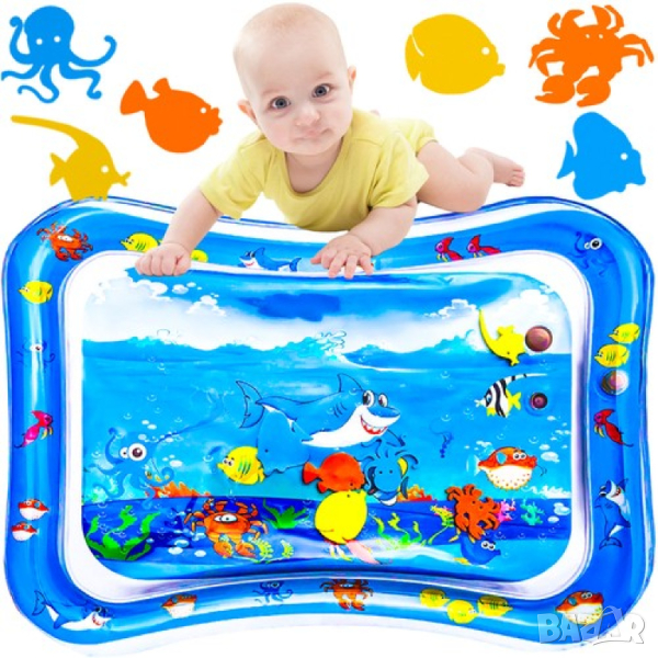 Надуваема водна постелка за игра / Надуваема водна подложка за бебе, снимка 1