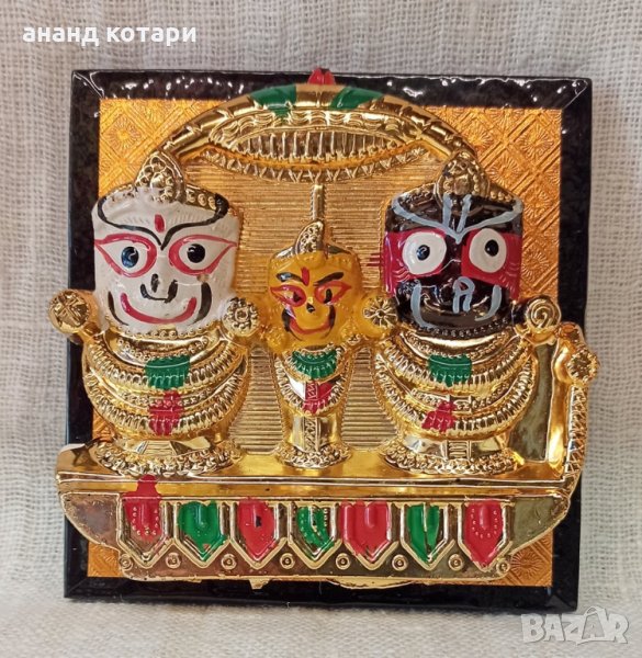Дървен Джаганнатх - позлатена картина, снимка 1