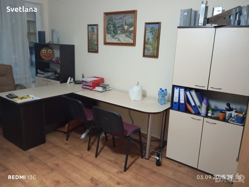 Комплект офис мебели. Два шкафа. Бюро + заседателна маса. АЙКО, снимка 1