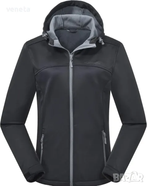 Леко дамско яке с качулка Softshell ATLASLAVA - идеално за бягане и туризъм

, снимка 1