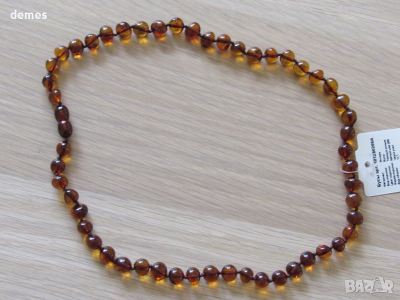 Колие-кръг от първокласен балтийски кехлибар, снимка 1