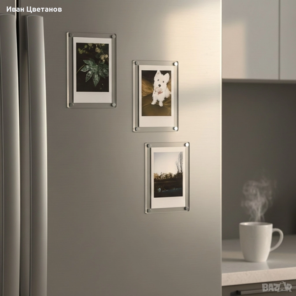 Двустранни магнитни рамки за снимки – комплект 5 броя, снимка 1