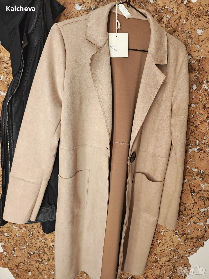 Дамско велурено палто , снимка 1