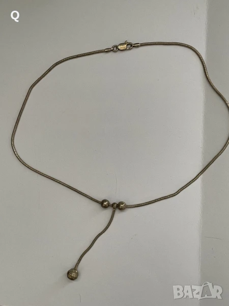 Сребърно колие с топчета, проба 925, снимка 1
