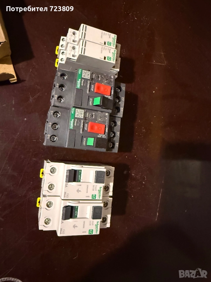 Термомагнитна моторна защита,дефектотокова защита Schneider, снимка 1