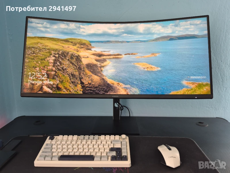 Извит гейминг монитор Xiaomi Mi G34WQI, 34", 180Hz, снимка 1